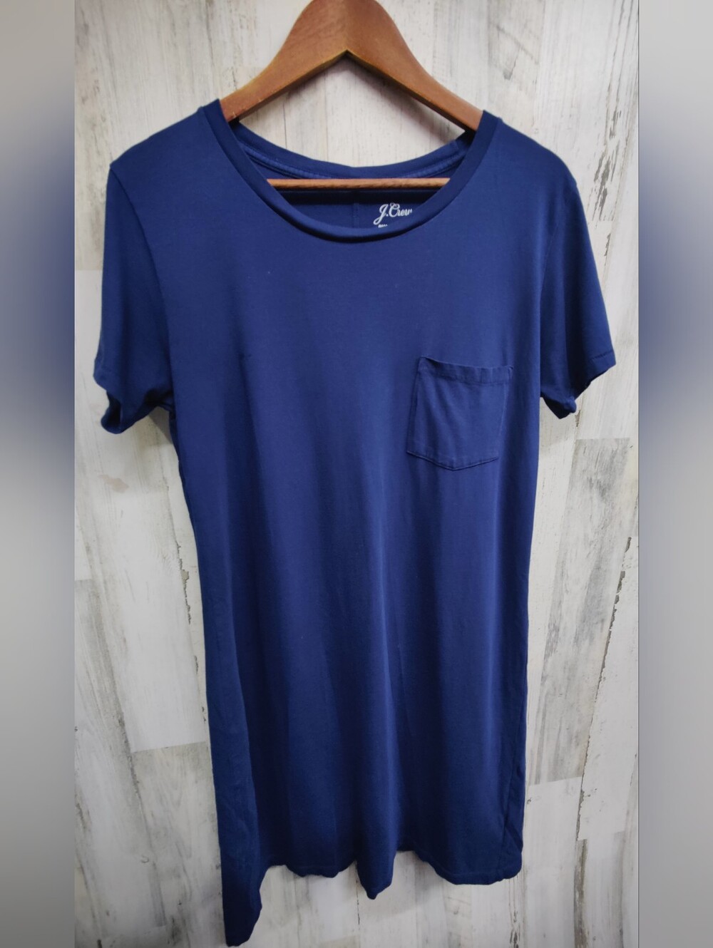 J. Crew Pocket T-shirt Dress Women's Medium Navy Blue